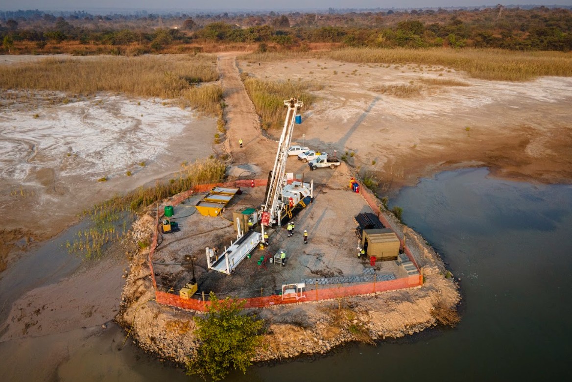 Drill site on wetland